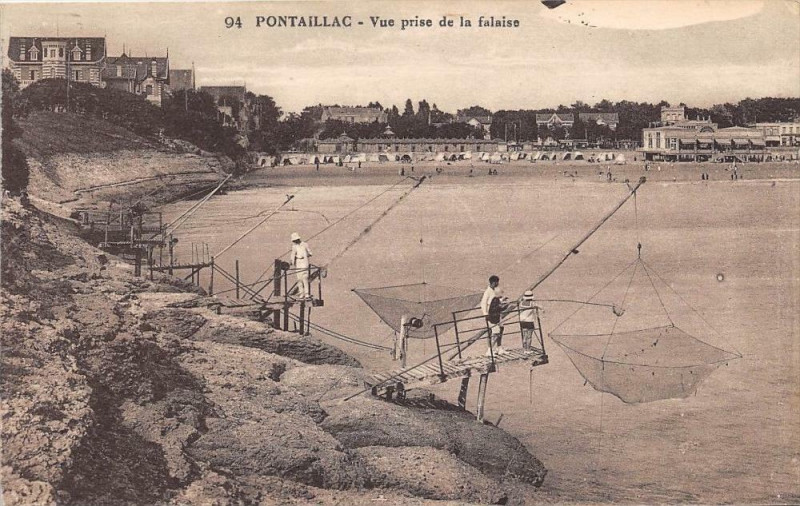 Carte postale ancienne Pontaillac Vue Prise De La Falaise