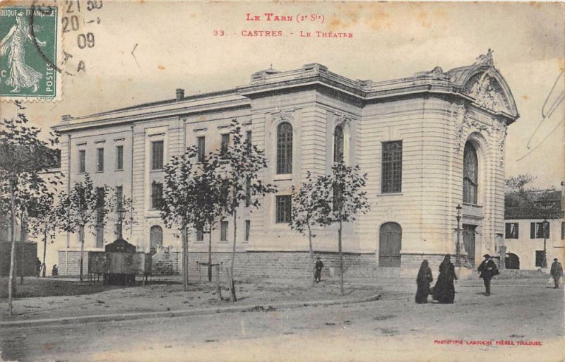 Carte postale ancienne Castres Le Theatre à Castres
