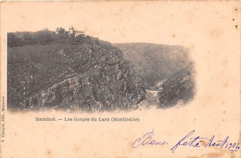 Carte postale ancienne Mazamet Les Gorges Du Larn Montledier (dos non divisé) à Mazamet