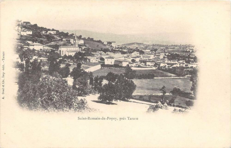 Carte postale ancienne Saint Romain De Popey Pres Tarare (dos non divisé) à Tarare