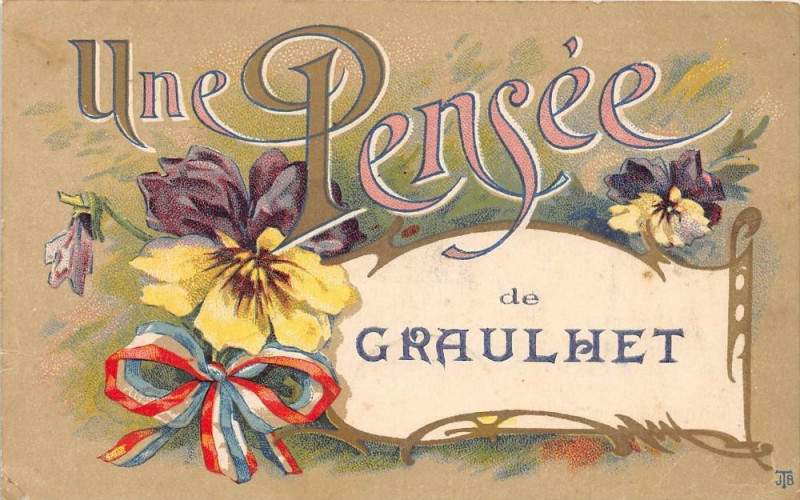 Carte postale ancienne Une Pensee De Graulhet à Graulhet