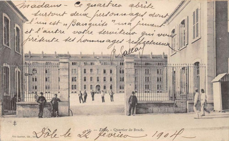 Carte postale ancienne Dole Quartier De Brack à Dole