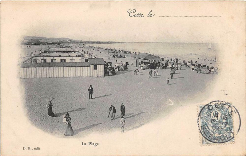 Carte postale ancienne Cette La Plage
