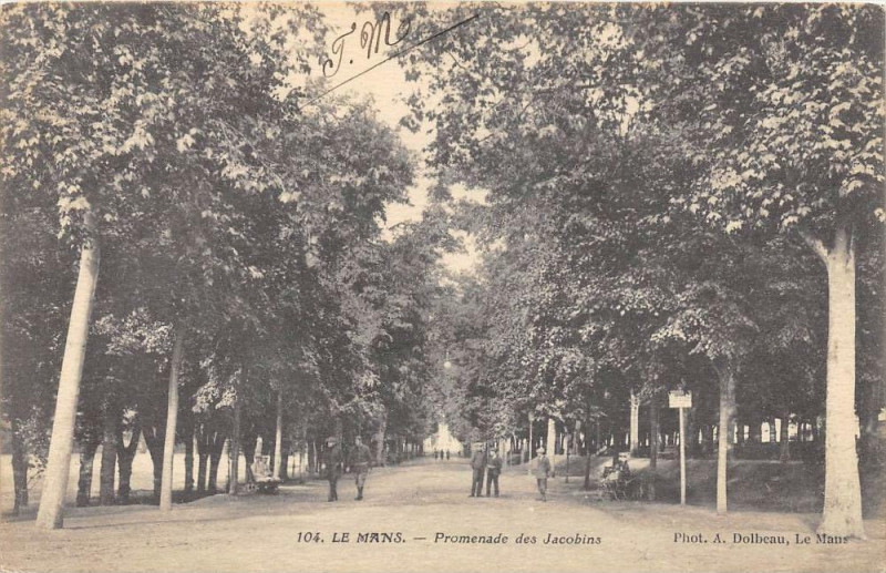 Carte postale ancienne Le Mans Promenade Des Jacobins au Mans