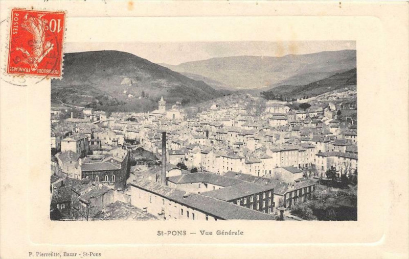 Carte postale ancienne Saint Pons Vue Generale