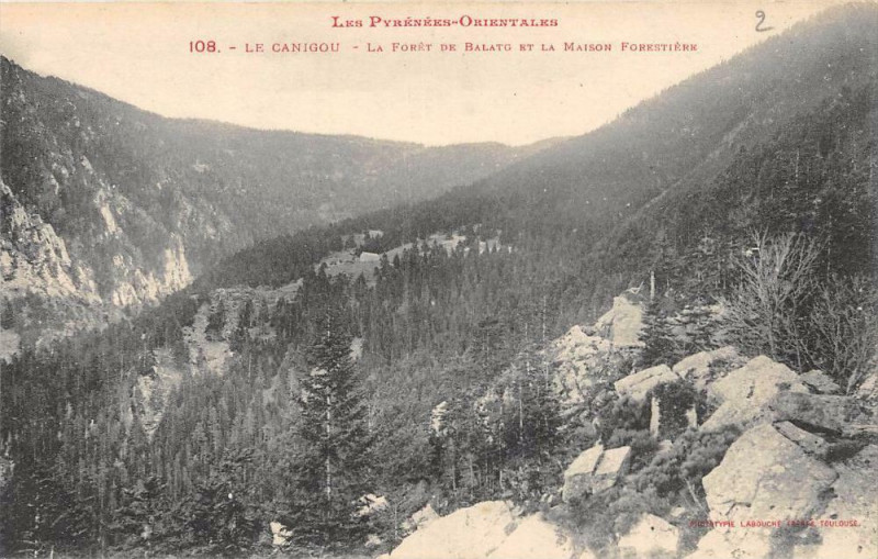 Carte postale ancienne Le Canigou La Foret De Balagt Et La Maison Forestiere