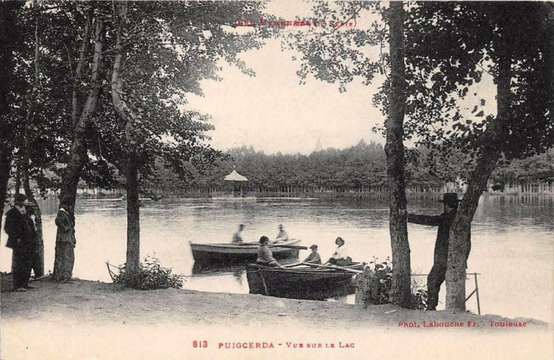 Carte postale ancienne Puigcerda Vue Sur Le Lac à Ur