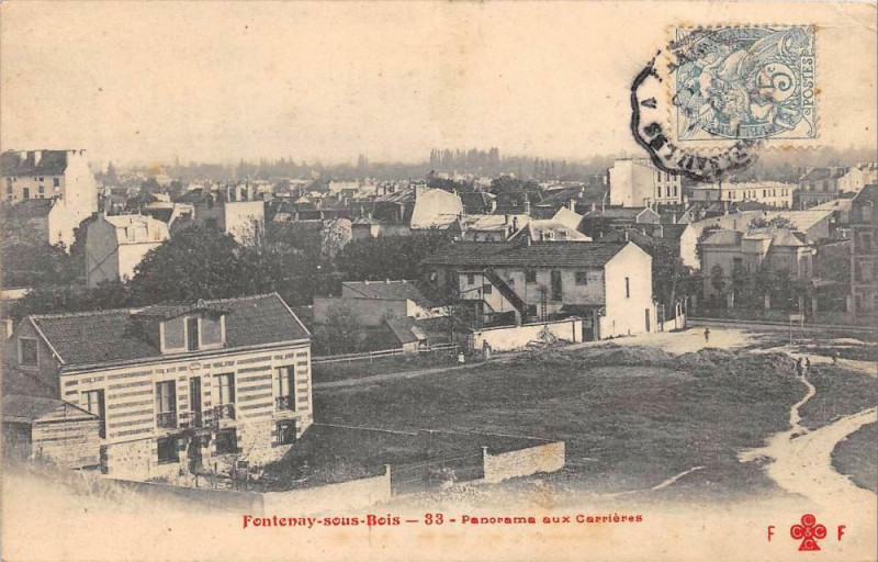 Carte postale ancienne Fontenay Sous Bois Panorama Aux Carrieres à Fontenay-sous-Bois