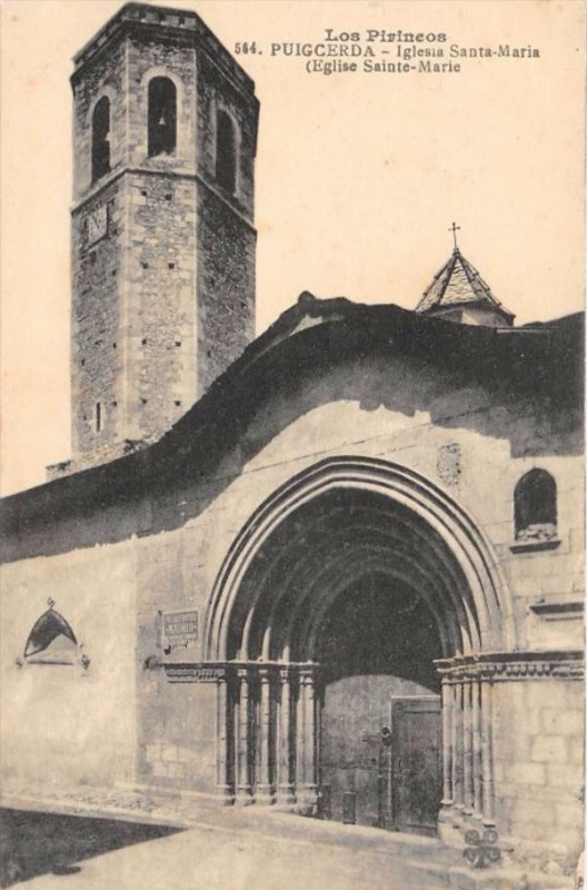 Carte postale ancienne Puigcerda  Iglesia Santa Maria
