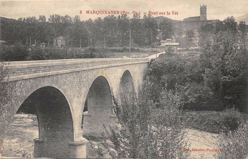 Carte postale ancienne Marquixans Pont Sur La Tet à Ur
