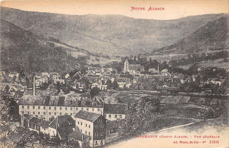 Carte postale ancienne Saint Amarin Vue Generale à Saint-Amarin