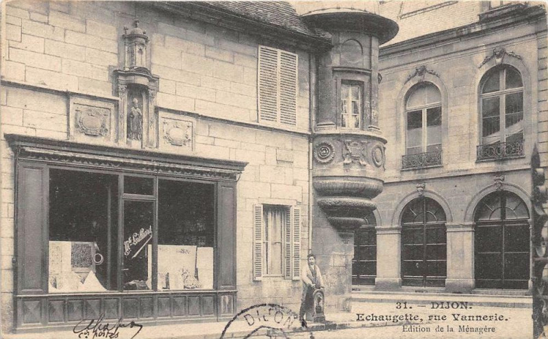 Carte postale ancienne Dijon Echaugette Rue Vannerie à Dijon