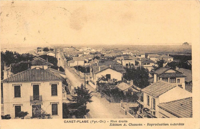 Carte postale ancienne Canet Plage Rive Droite