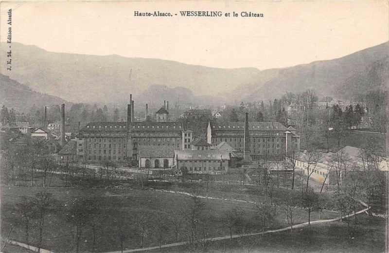 Carte postale ancienne Wesserling Et Le Chateau