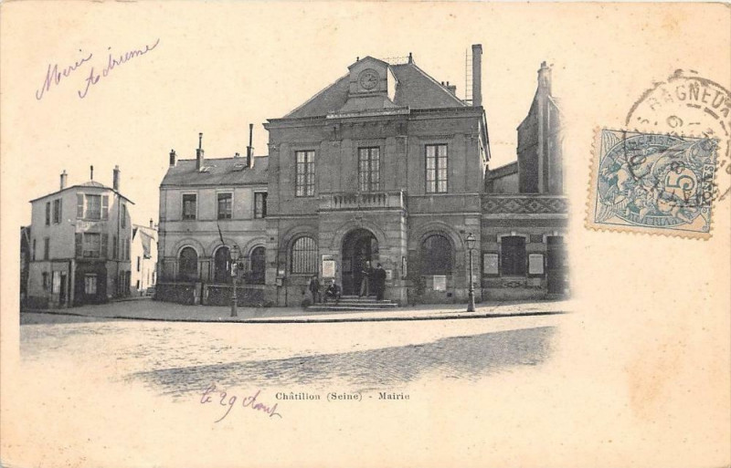 Carte postale ancienne Chatillon La Mairie  (dos non divisé) à Châtillon