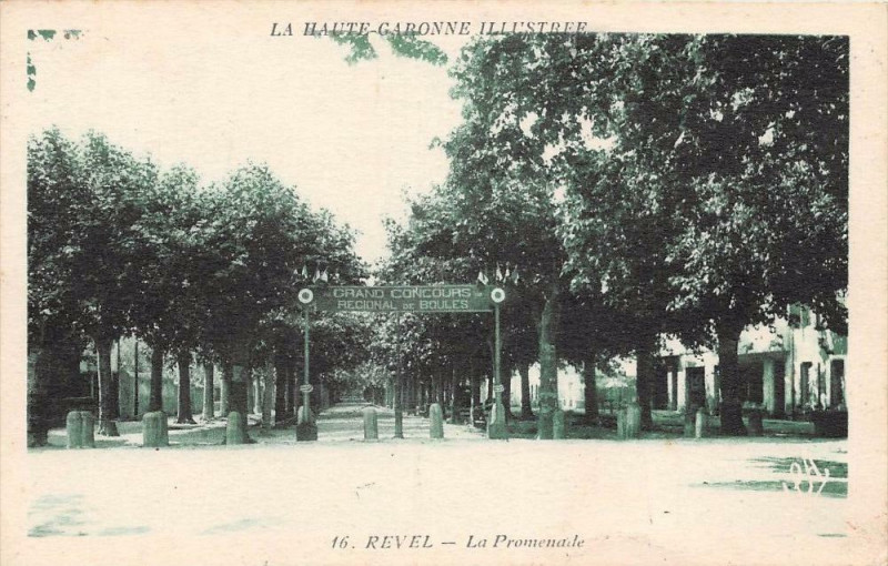 Carte postale ancienne Revel La Promenade à Revel