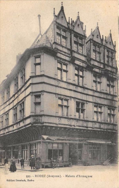 Carte postale ancienne Rodez Maison D'Armagnac à Rodez