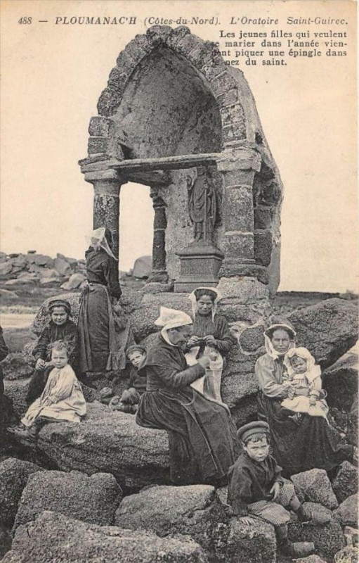 Carte postale ancienne Ploumanach Oratoire Guirec