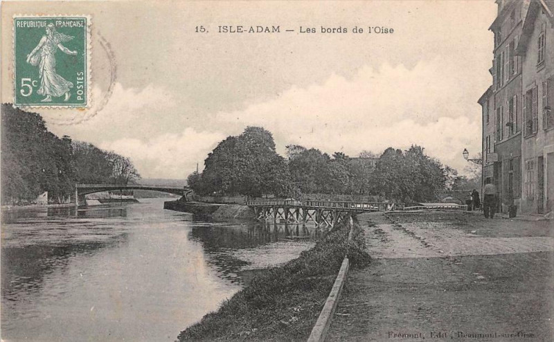Carte postale ancienne L'Isle Adam Les Bords De L'Oise à L'Isle-Adam