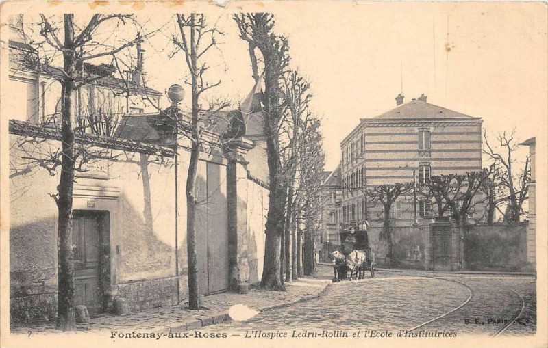 Carte postale ancienne Fontenay Aux Roses L'Hospice Ledru Rollin Et Ecole D'Institutrices à Fontenay-aux-Roses