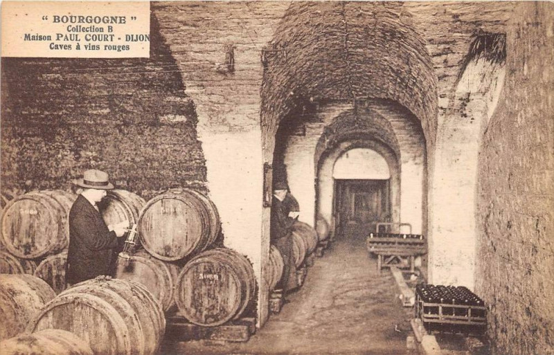 Carte postale ancienne Dijon Bourgogne Maison Paul Court Caves A Vins Rouges à Dijon
