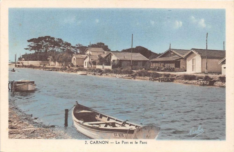 Carte postale ancienne Carnon Le Port Et Le Parc