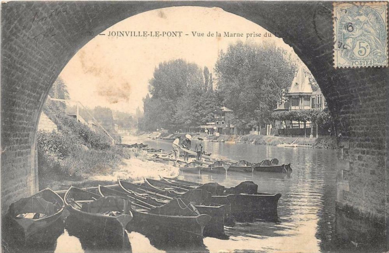 Carte postale ancienne Joinville Le Pont Vue De La Marne Prise Du Pont à Joinville-le-Pont