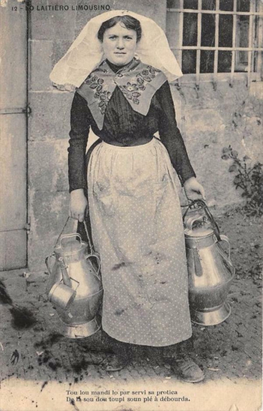 Carte postale ancienne Lo Laitiero Limousino