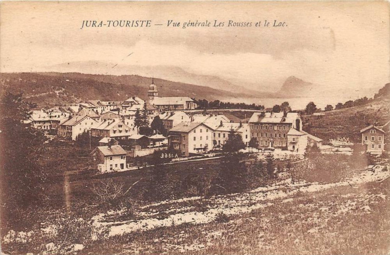 Carte postale ancienne Jura Touriste Vue Generale Les Rousses Et Le Lac à Our