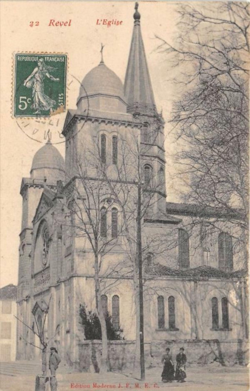Carte postale ancienne 66 Revel L'Eglise à Revel