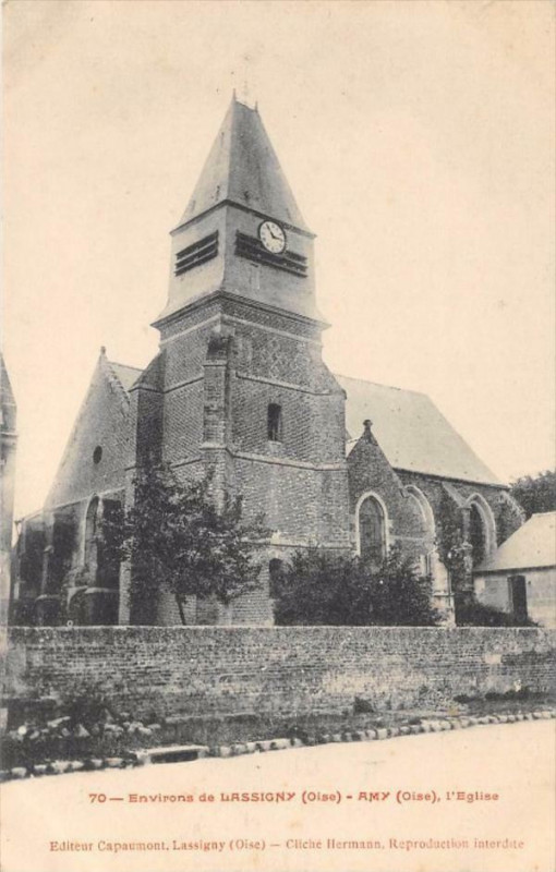 Carte postale ancienne Amy L'Eglise à Amy