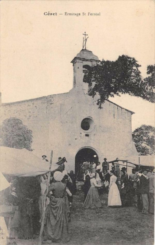 Carte postale ancienne Ceret Ermitage Saint-Ferreol à Céret