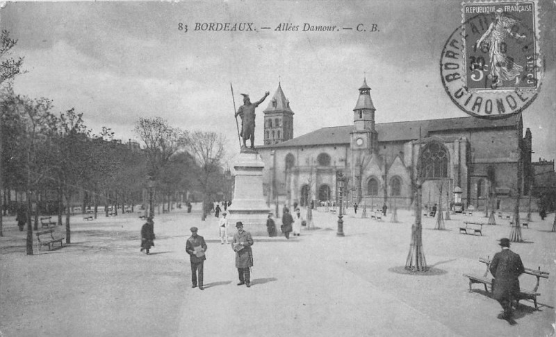 Carte postale ancienne Bordeaux Allees Dumour à Bordeaux