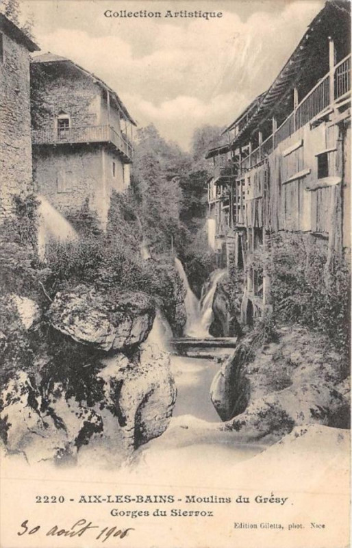 Carte postale ancienne Aix Les Bains Moulins De Gresy Sierroz à Aix-les-Bains