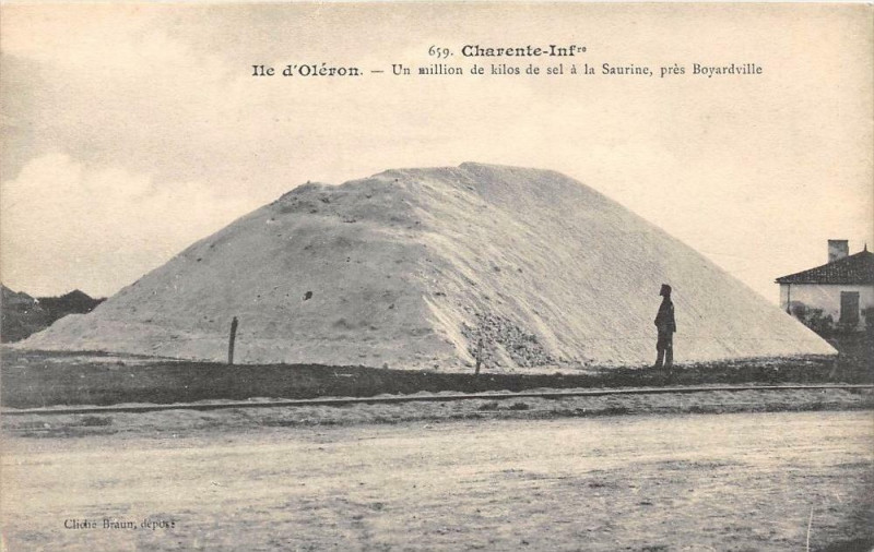 Carte postale ancienne Ile D'Oleron Un Million De Kilos De Sel A La Saurine