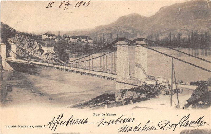 Carte postale ancienne Pont De Yenne  (dos non divisé) à Yenne