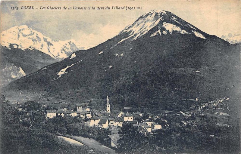 Carte postale ancienne Bozel Les Glaciers De La Vanoise à Bozel