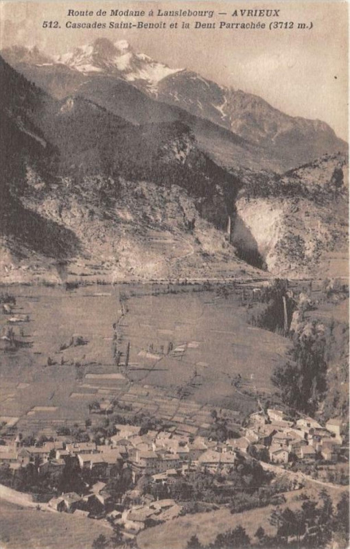 Carte postale ancienne Route De Modane A Lanslebourg Avrieux à Modane
