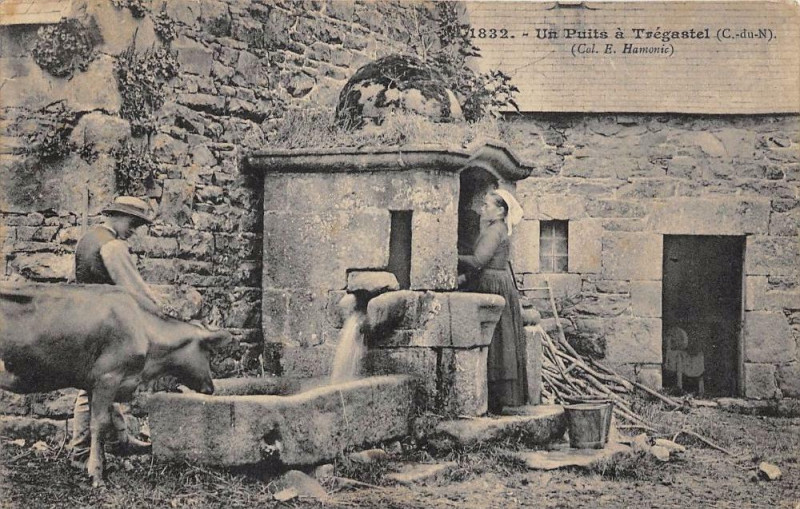 Carte postale ancienne Un Puits A Tregastel à Trégastel