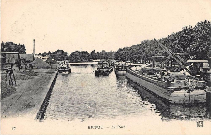 Carte postale ancienne Epinal Le Port à Épinal