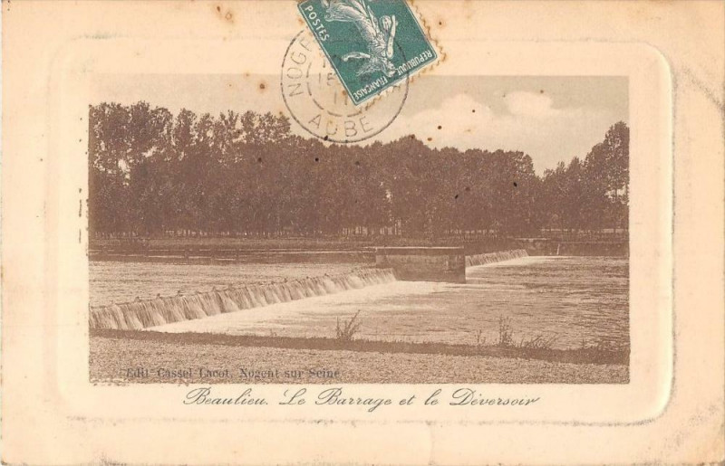 Carte postale ancienne Beaulieu Le Barrage Et Le Deversoir