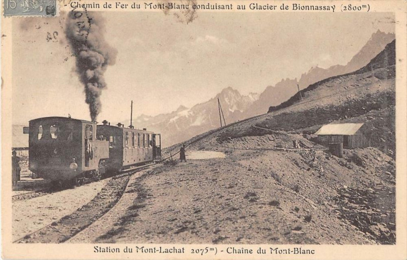 Carte postale ancienne Station Du Mont Lachat (Train