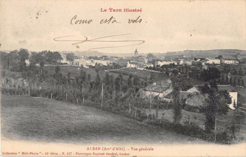 Carte postale ancienne Alban Vue Generale à Alban
