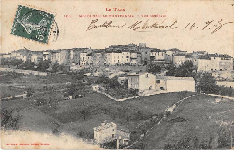 Carte postale ancienne Castelnau De Montmirail Vue Generale