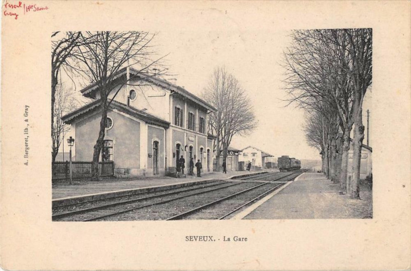 Carte postale ancienne 60 Seveux La Gare (Train