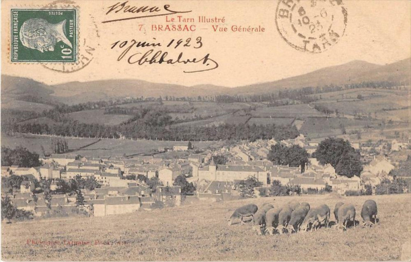 Carte postale ancienne Brassac Vue Generale à Brassac
