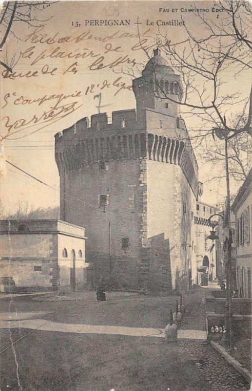 Carte postale ancienne Perpignan Le Castillet à Perpignan