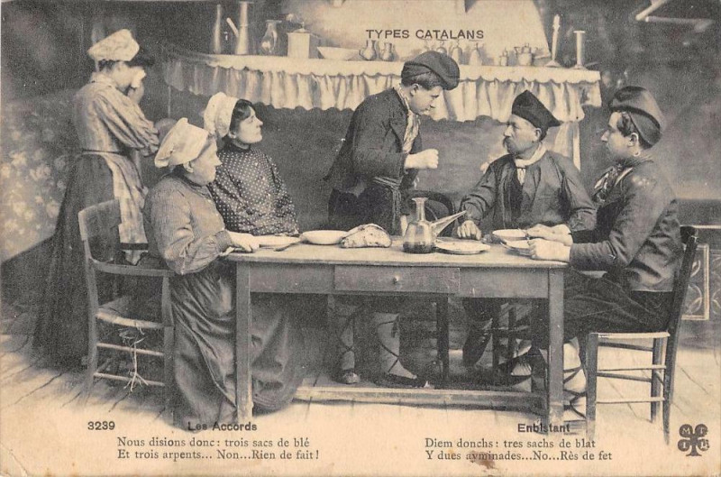 Carte postale ancienne Types Catalans Enbistant