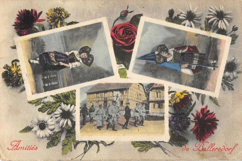 Carte postale ancienne Amities De Ballersdorf à Ballersdorf