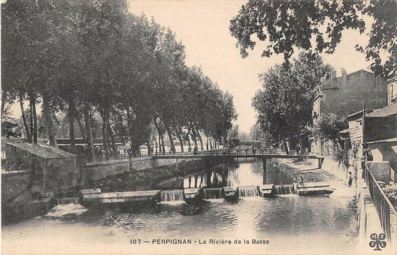 Carte postale ancienne Perpignan La Riviere De La Basse à Perpignan